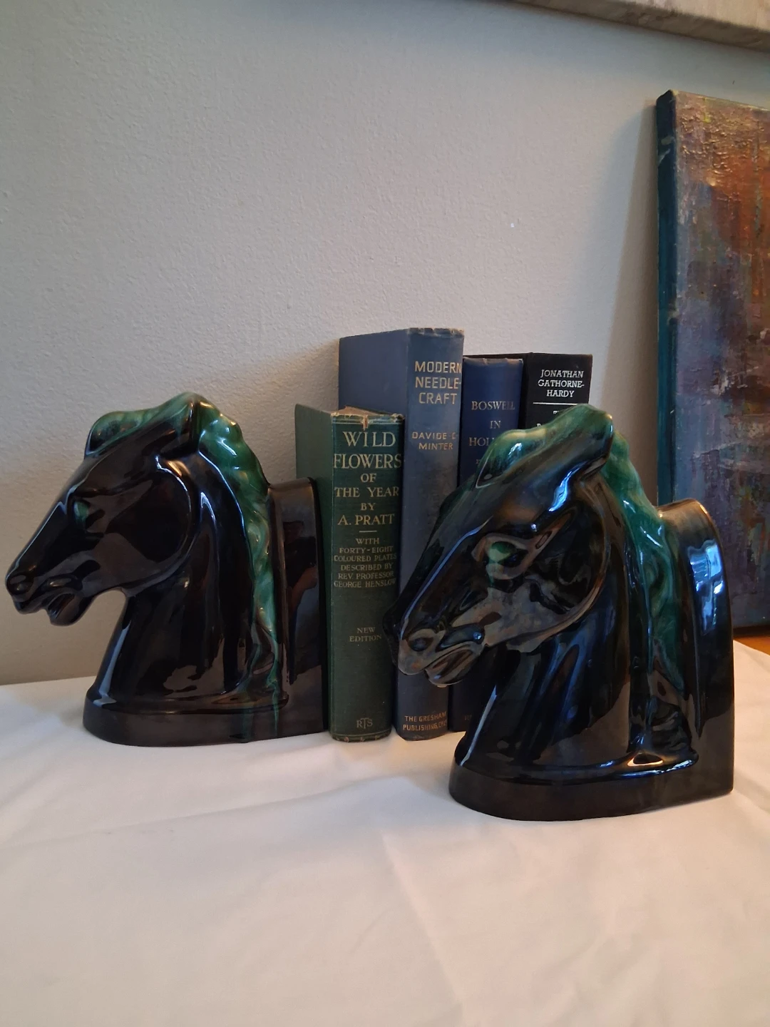 Ceramic Horse Head Bookends - Blue Mountain Pottery - photo 2