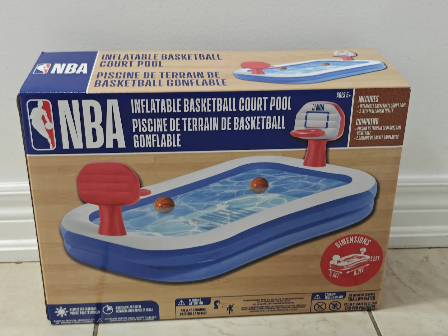 NBA Inflatable Basketball Court Pool with 2 Basketballs - photo 2