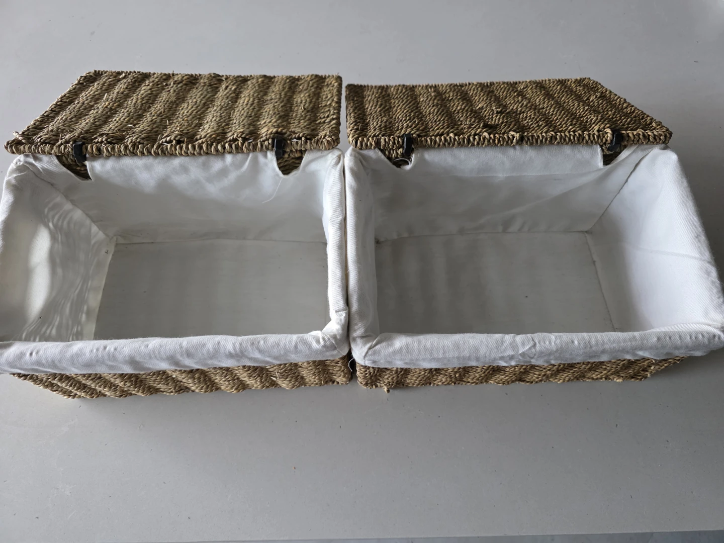 Woven Storage Baskets with Lids - Set of 2 - photo 4