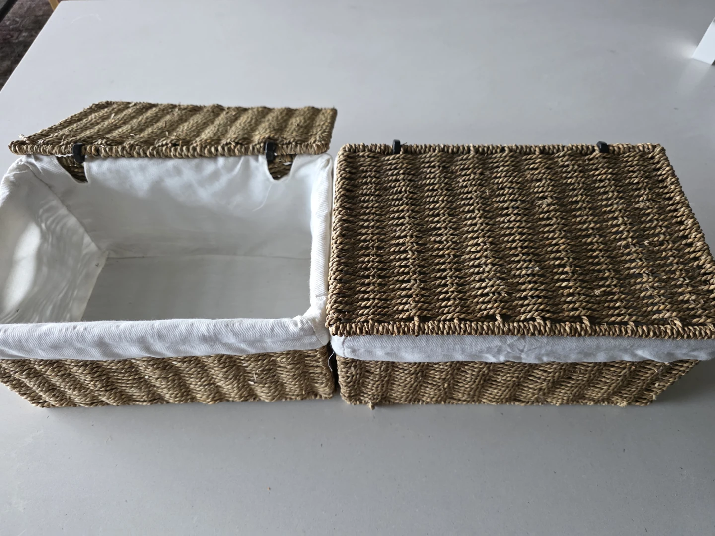 Woven Storage Baskets with Lids - Set of 2 - photo 5