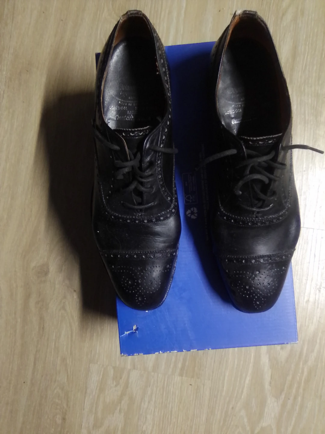 Black Cap Toe Oxford Dress Shoes