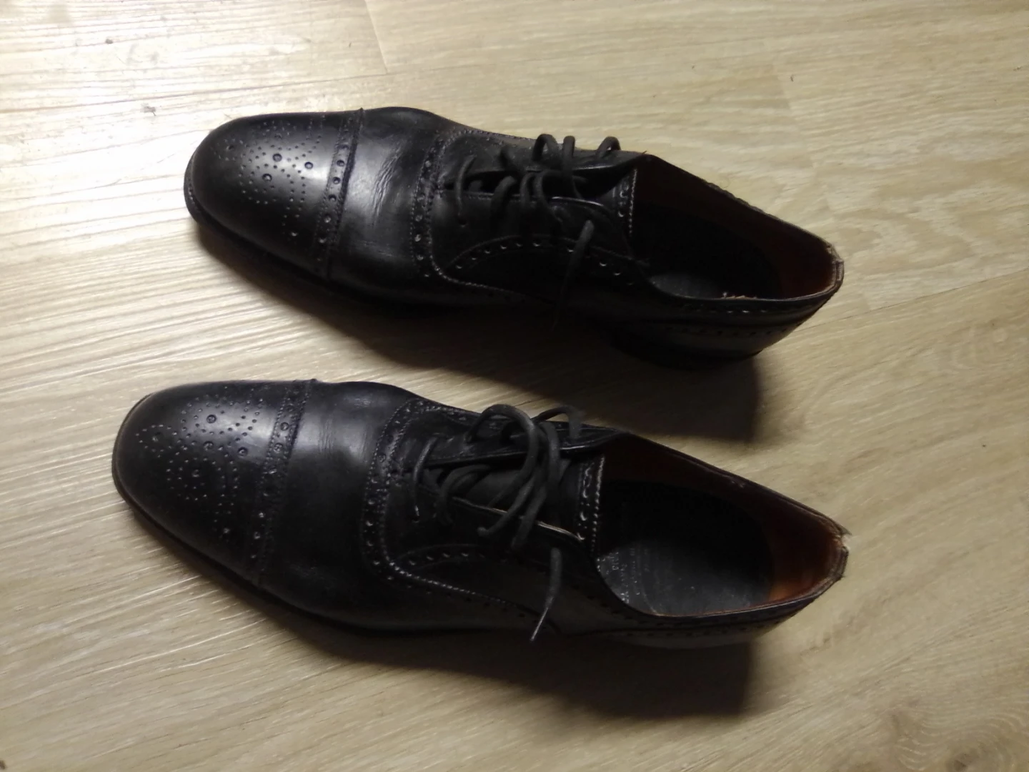 Black Cap Toe Oxford Dress Shoes - photo 2