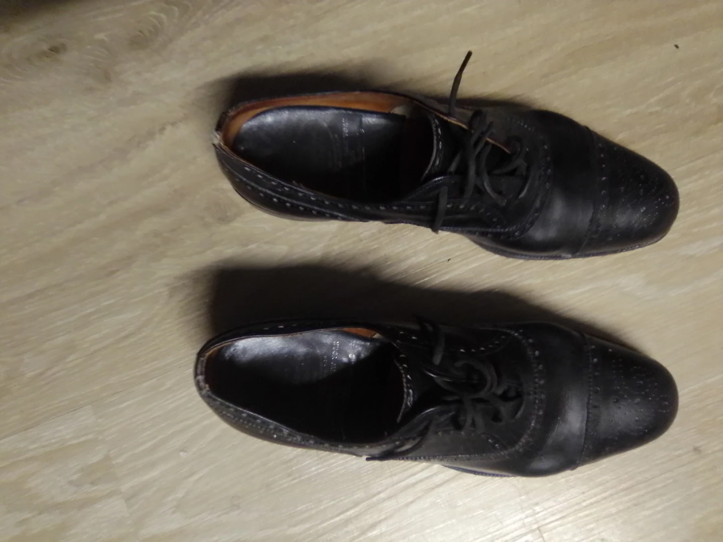 Black Cap Toe Oxford Dress Shoes - photo 3