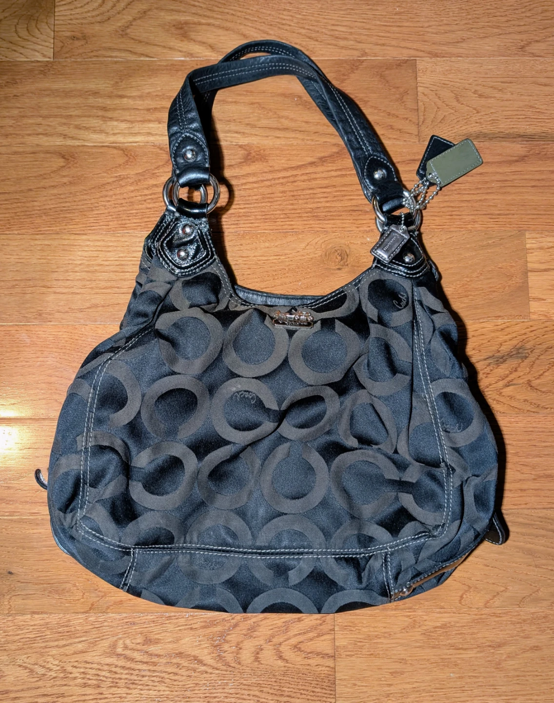 Coach Signature Pattern Hobo Bag