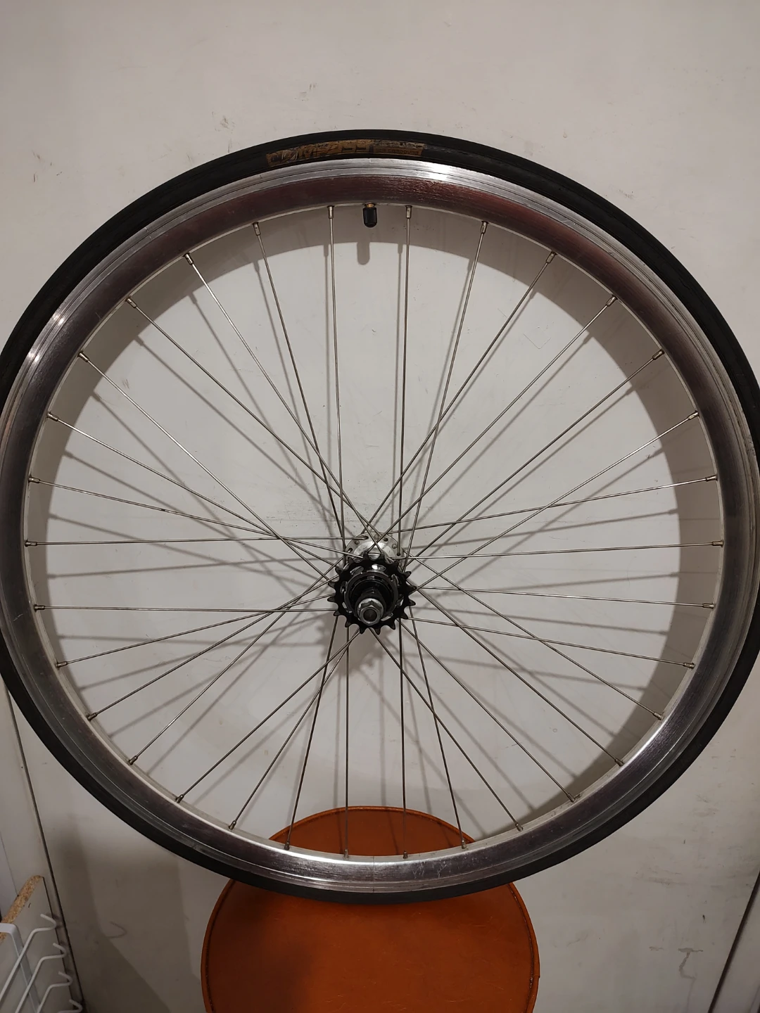 For sale 700C single speed rear wheel with tube and tire