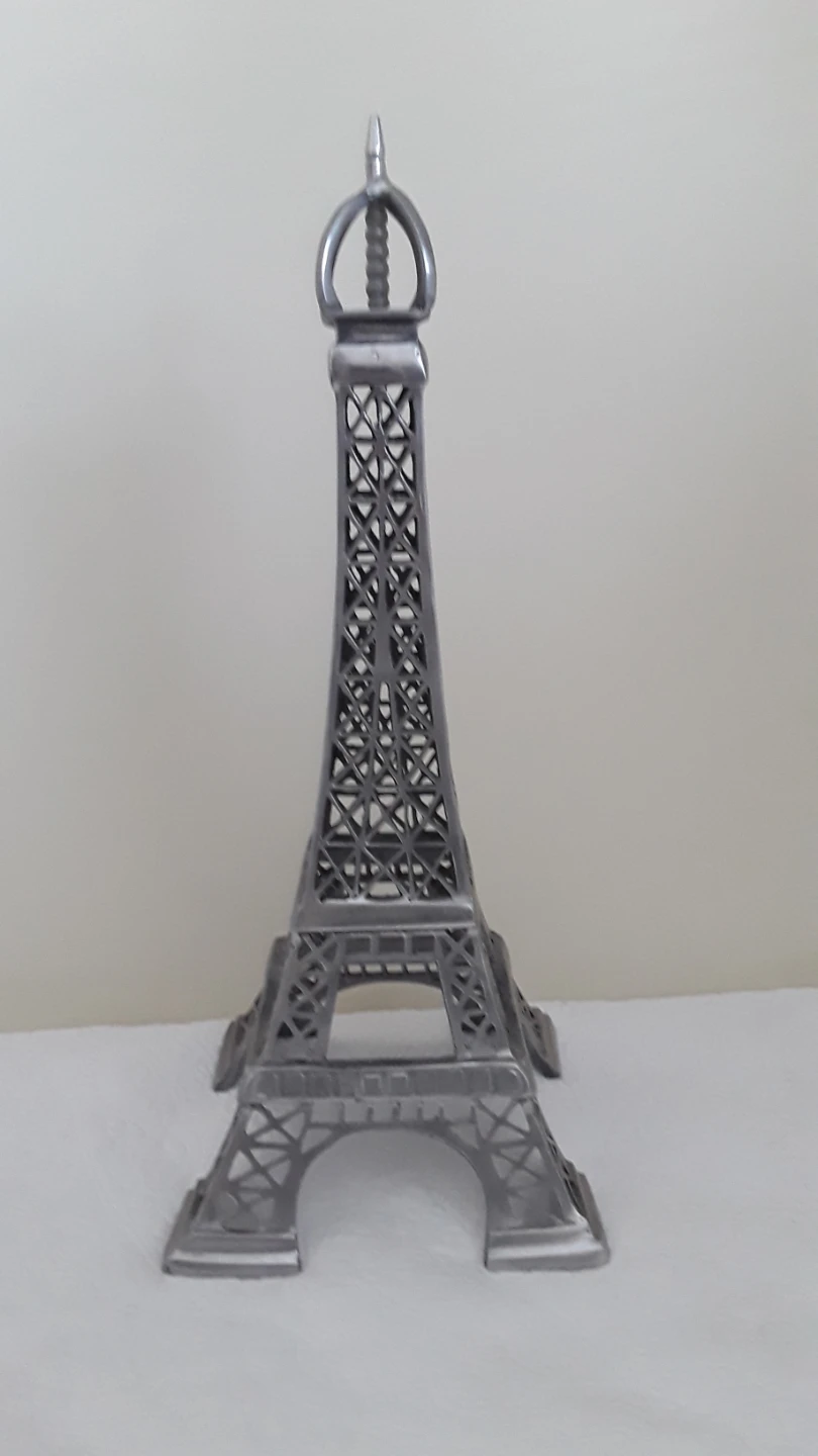Silver Eiffel Tower Figurine Decor