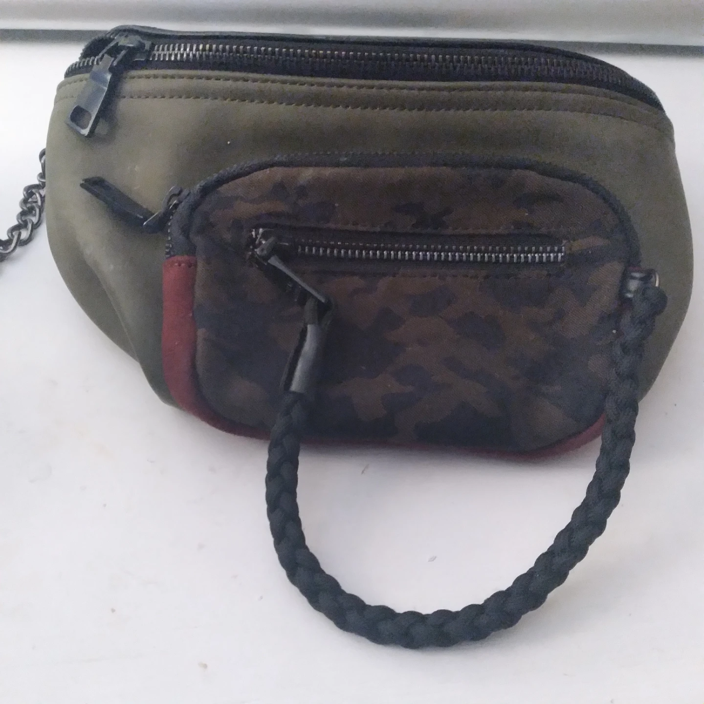 Steve Madden Olive Green Camo Fanny Pack