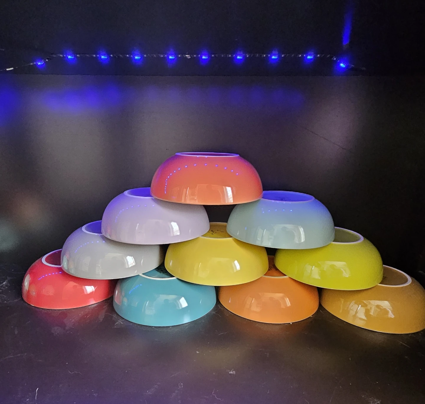 Set of 10 Assorted Colour Ceramic Bowls - photo 2