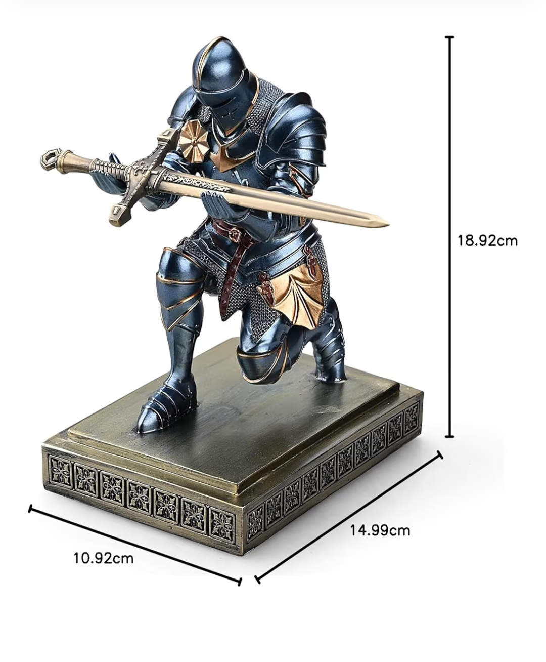 Decorative  Medieval knight figurine phone holder & pen holder - photo 2