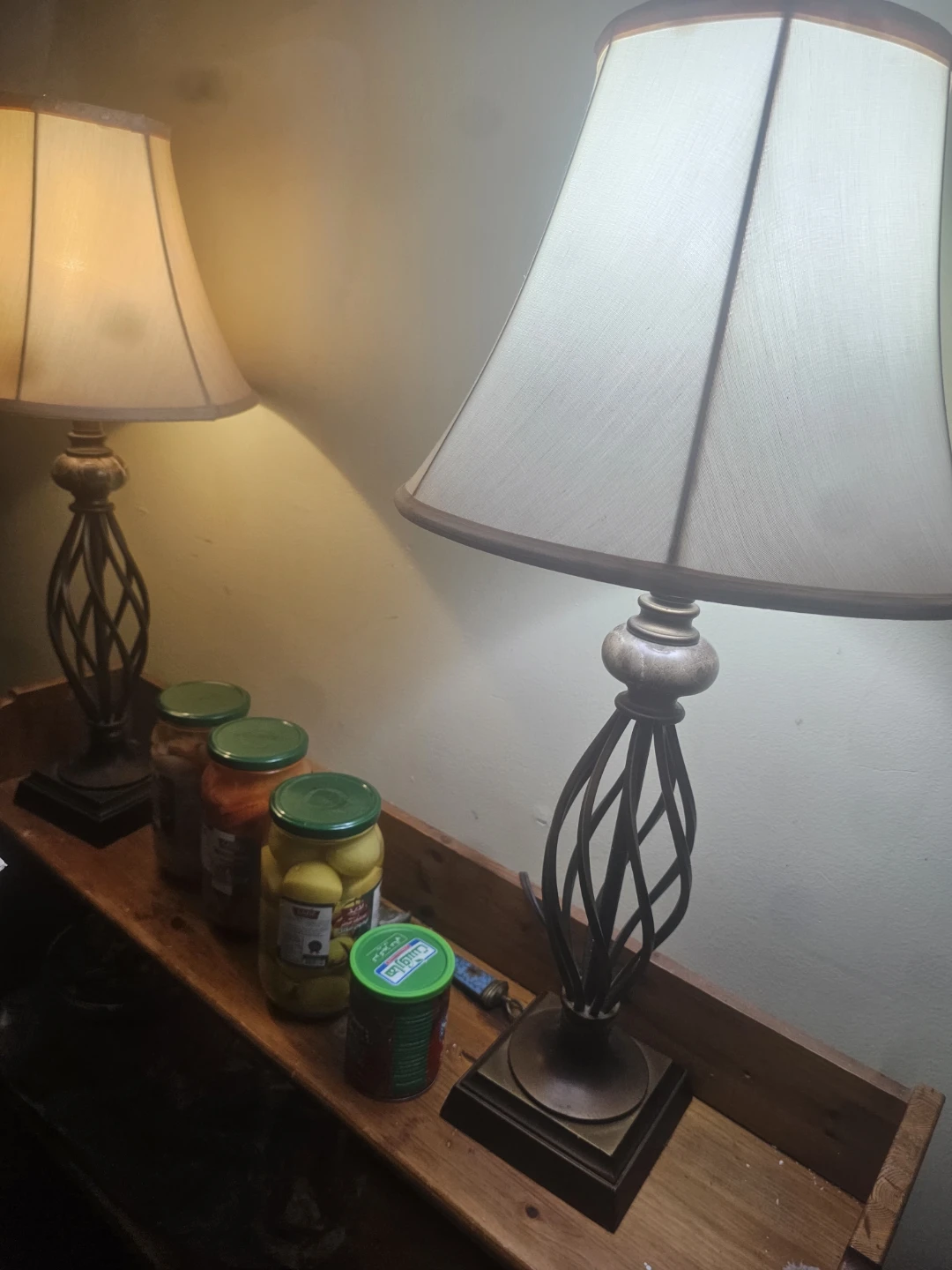Vintage Table Lamps with Decorative Twisted Base