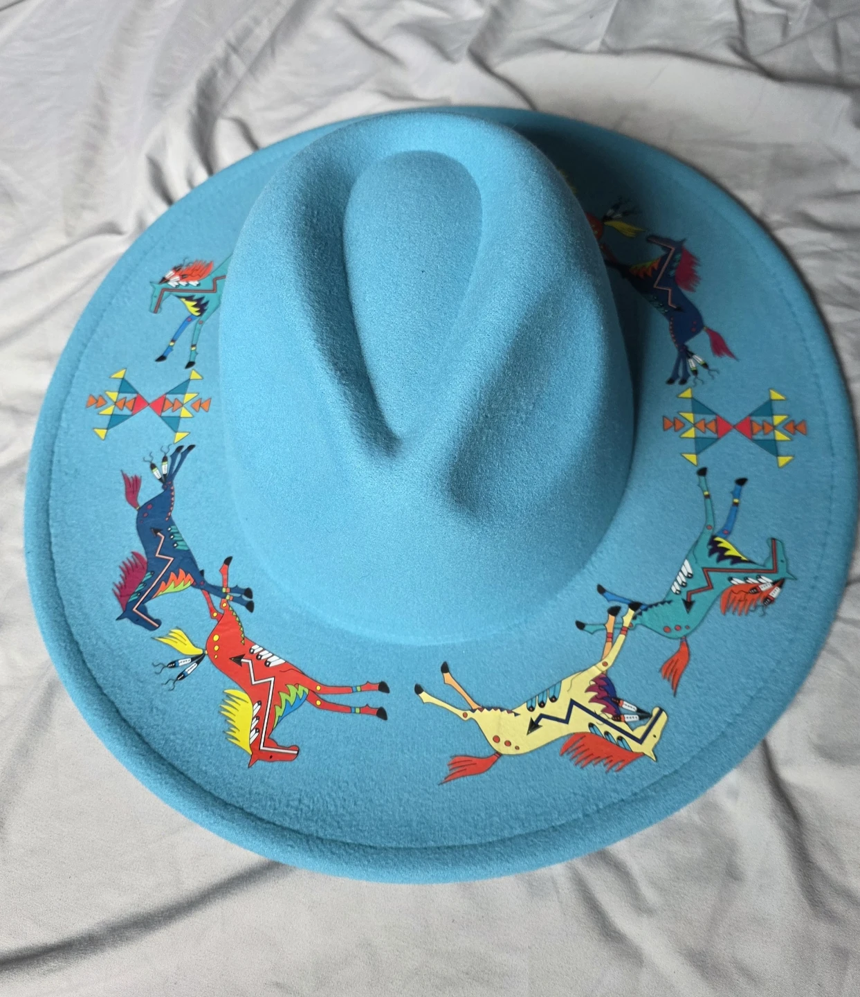 Stampede 49DIZINE Blue Hat with Horse Design