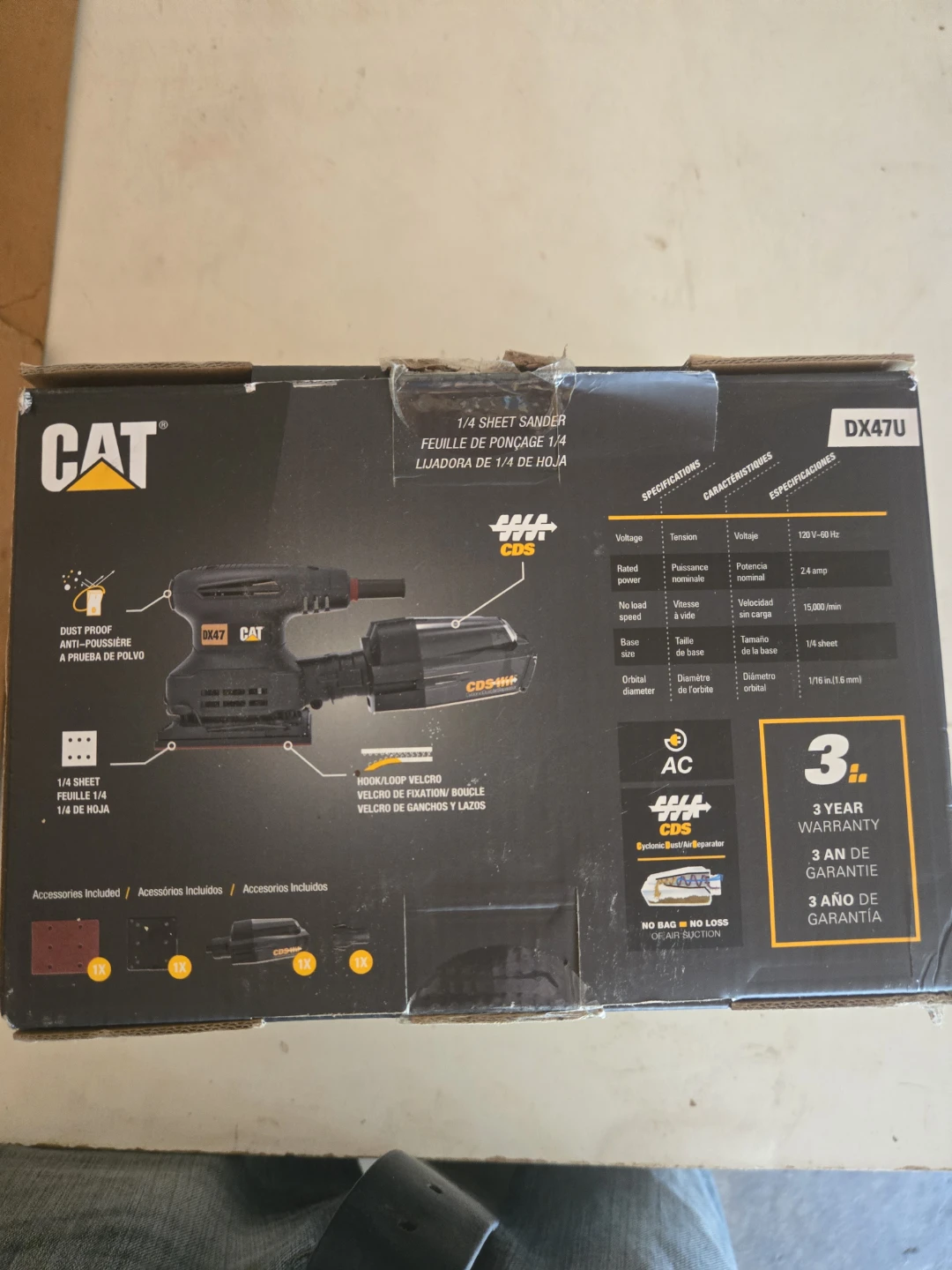 CAT DX47U 1/4 Sheet Sander - photo 2