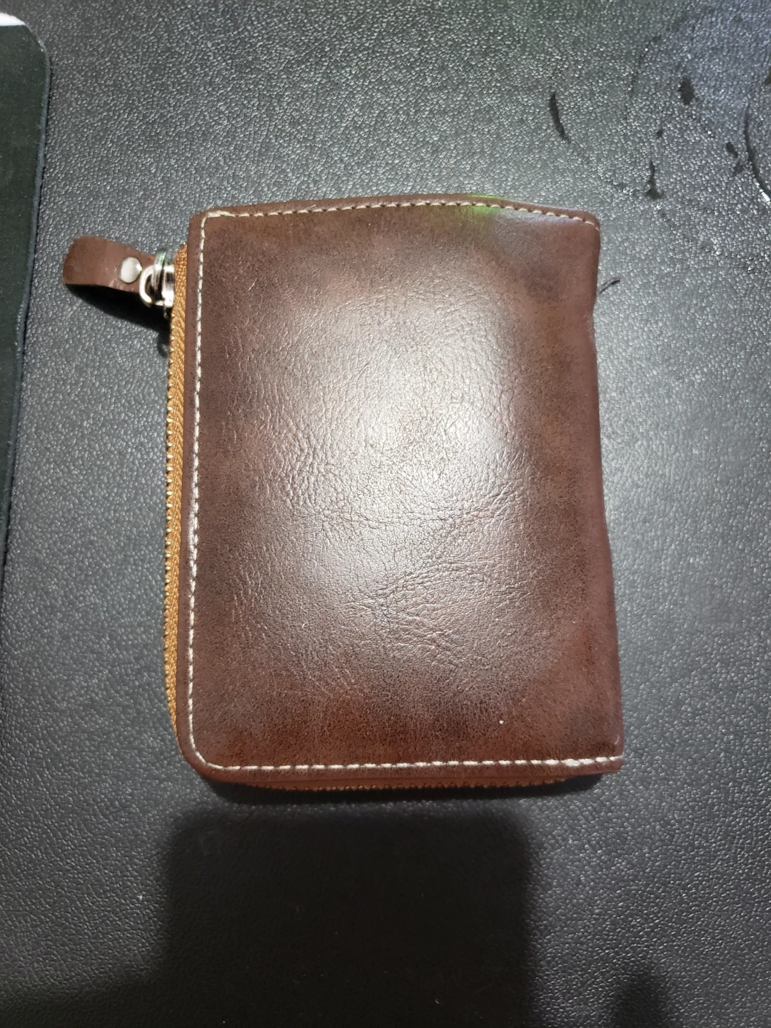 Brown Leather Zip Around Wallet - photo 2
