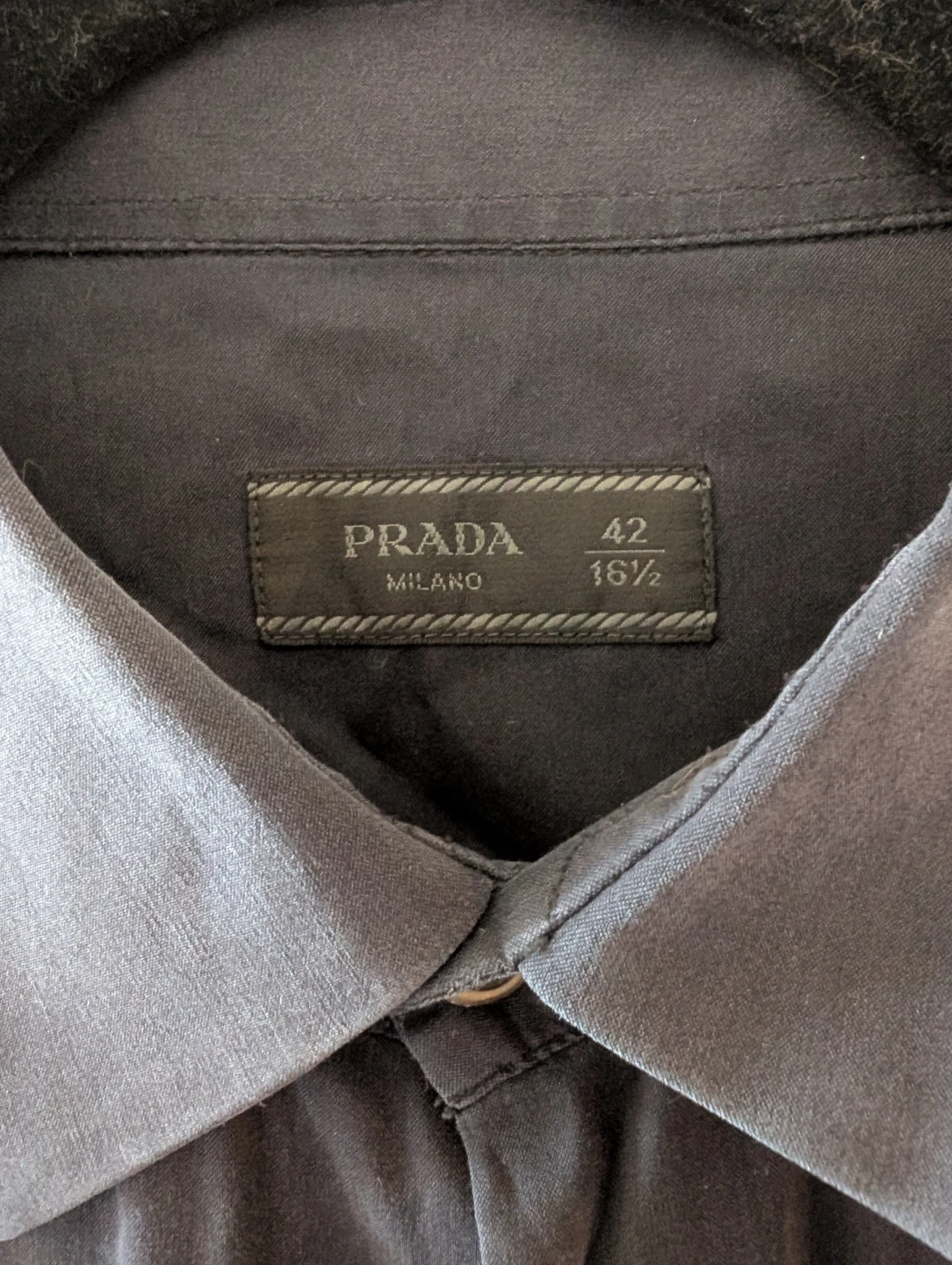 Prada Black Button Down Shirt – Men's 42 / 16.5 - photo 2