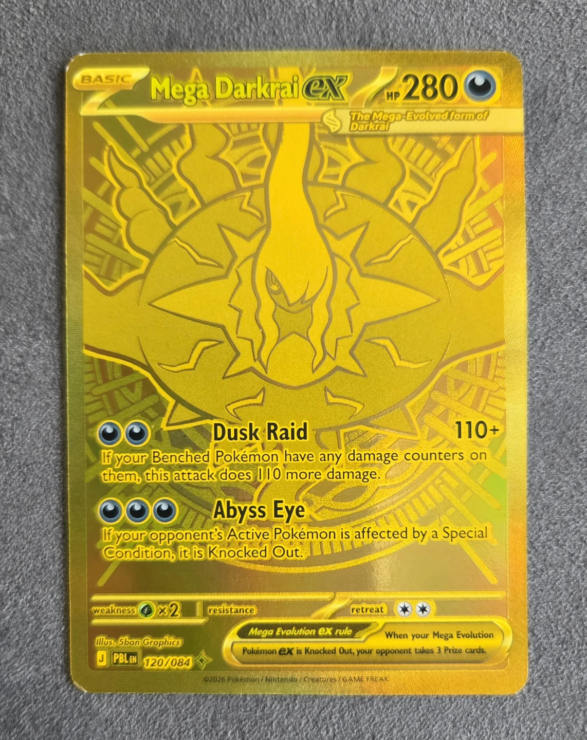 Pokemon Mega Darkrai Ex 120/084 Hyper Rare Pitch Black
