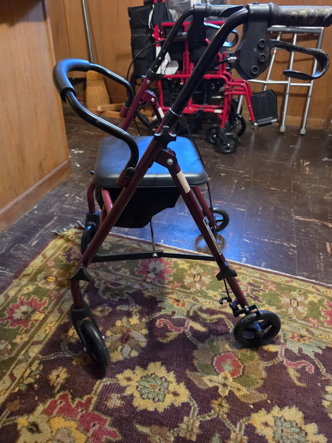 Medline Walker with brakes and seat