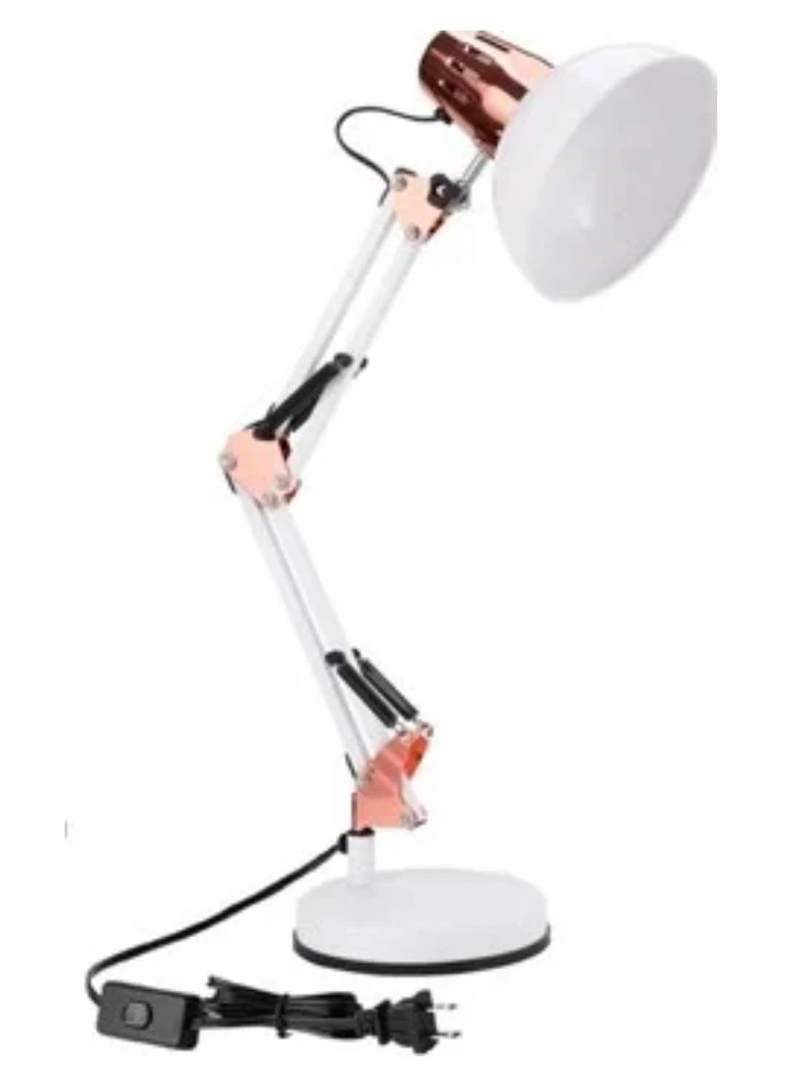 White and Rose Gold Desk Lamp