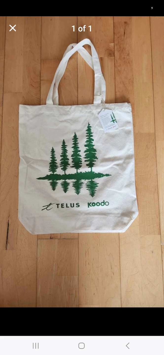 Telus Green Tree Tote Bag