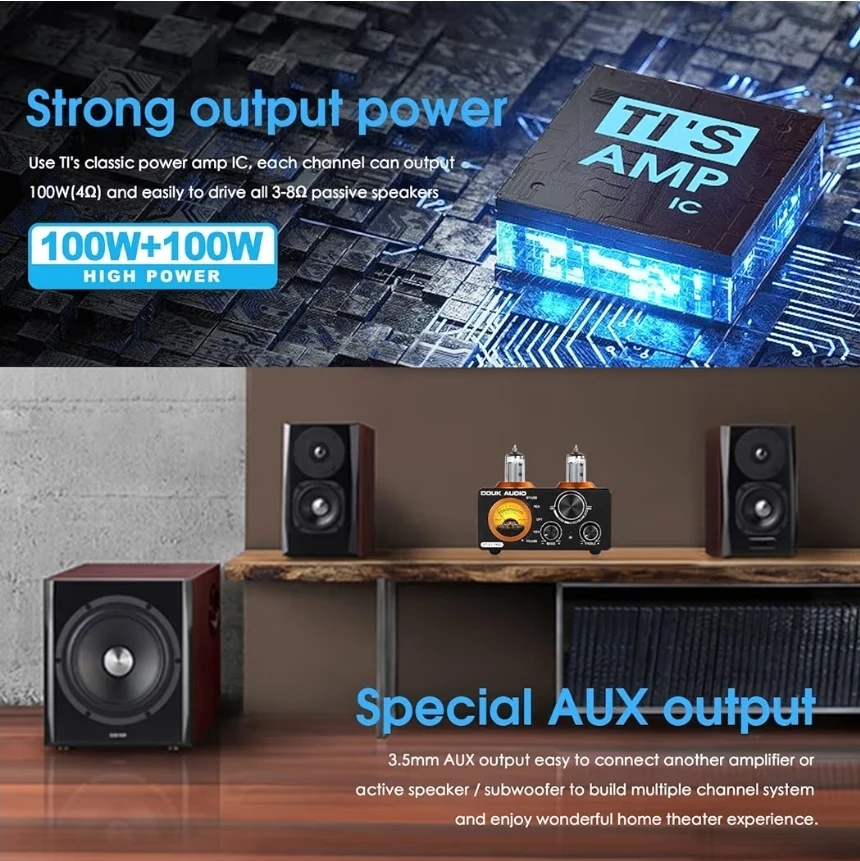 Douk Audio ST-01 PRO 200W Bluetooth Amplifier - photo 5