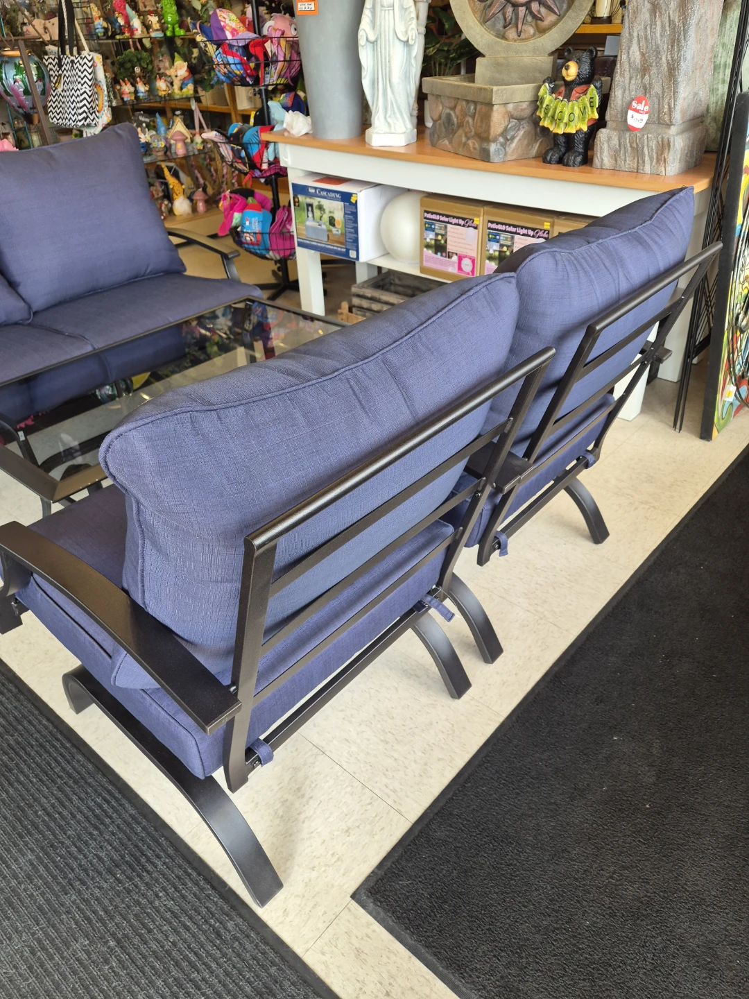 New 4 piece Outdoor Patio Set with Glass Top Coffee Table - photo 2