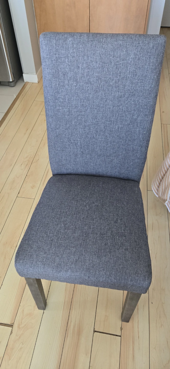 Wayfair Grey Fabric Dining Table & Chair - photo 3