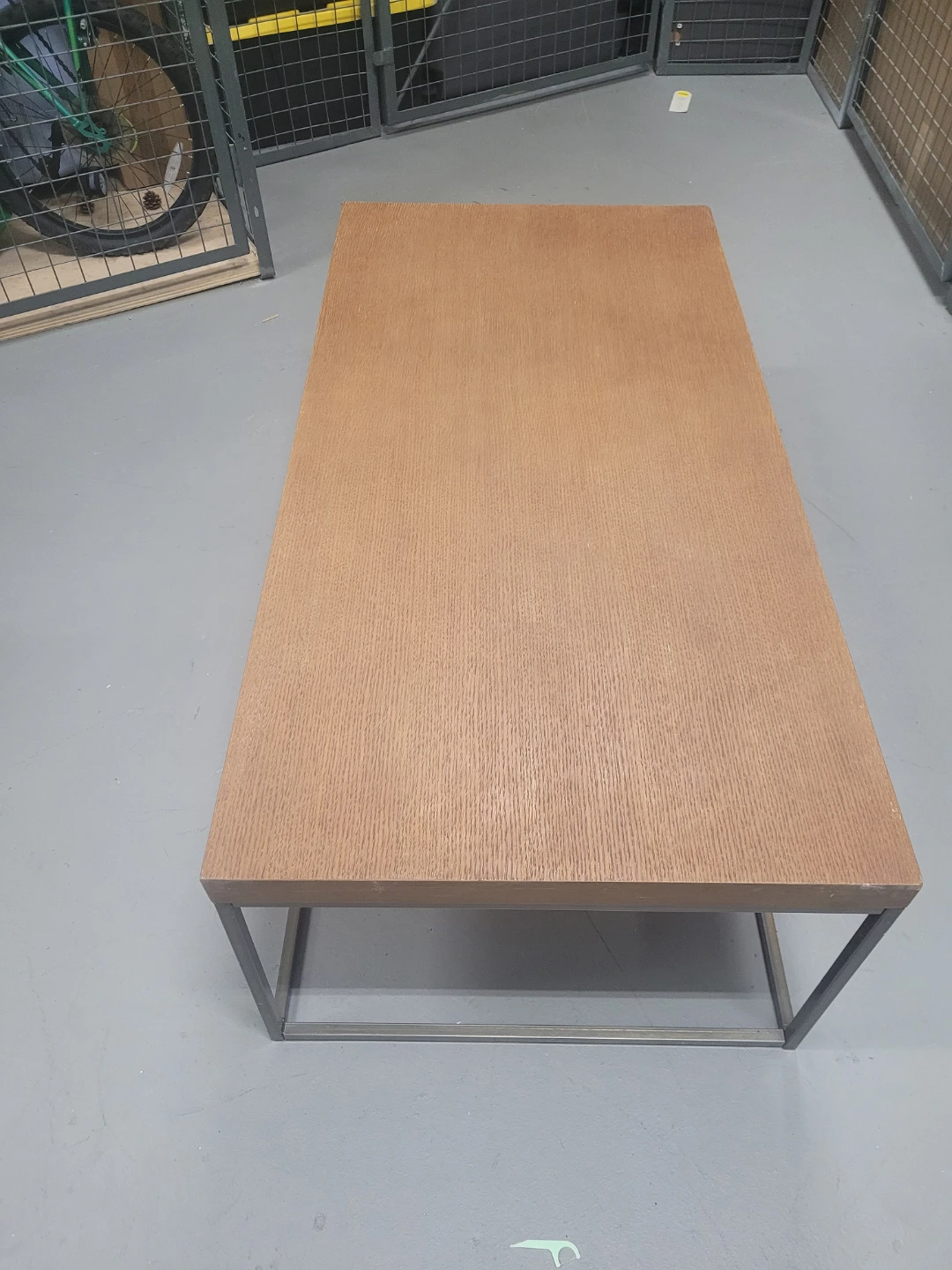 Modern Wood and Metal Coffee Table