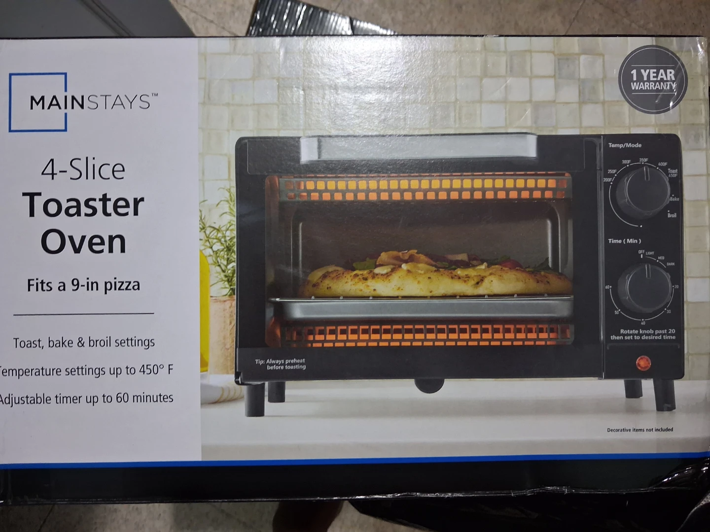 Mainstays 4-Slice Toaster Oven