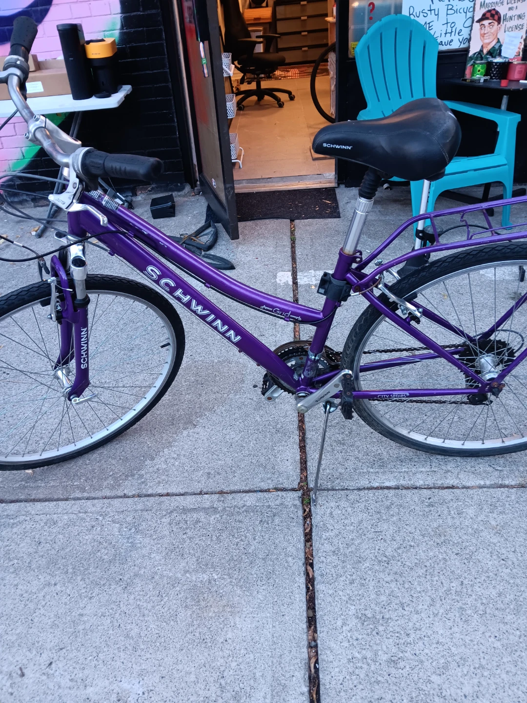 Purple Schwinn Comfort Bike - photo 2