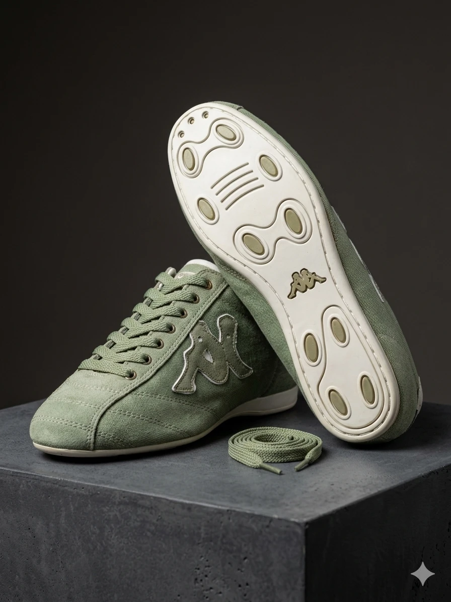 KAPPA Canvas Low-Profile Sneaker - Sage Green