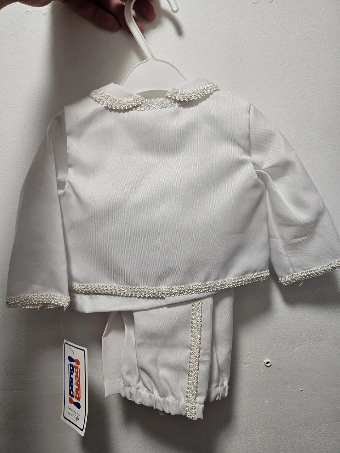 Peng Teng White Christening Suit Set - photo 2