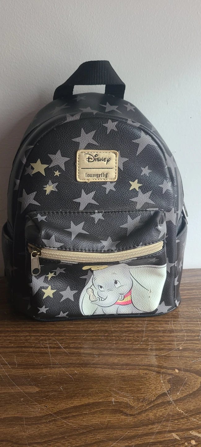 Loungefly Disney Dumbo Star Mini Backpack Black Gray Collectible - photo 2