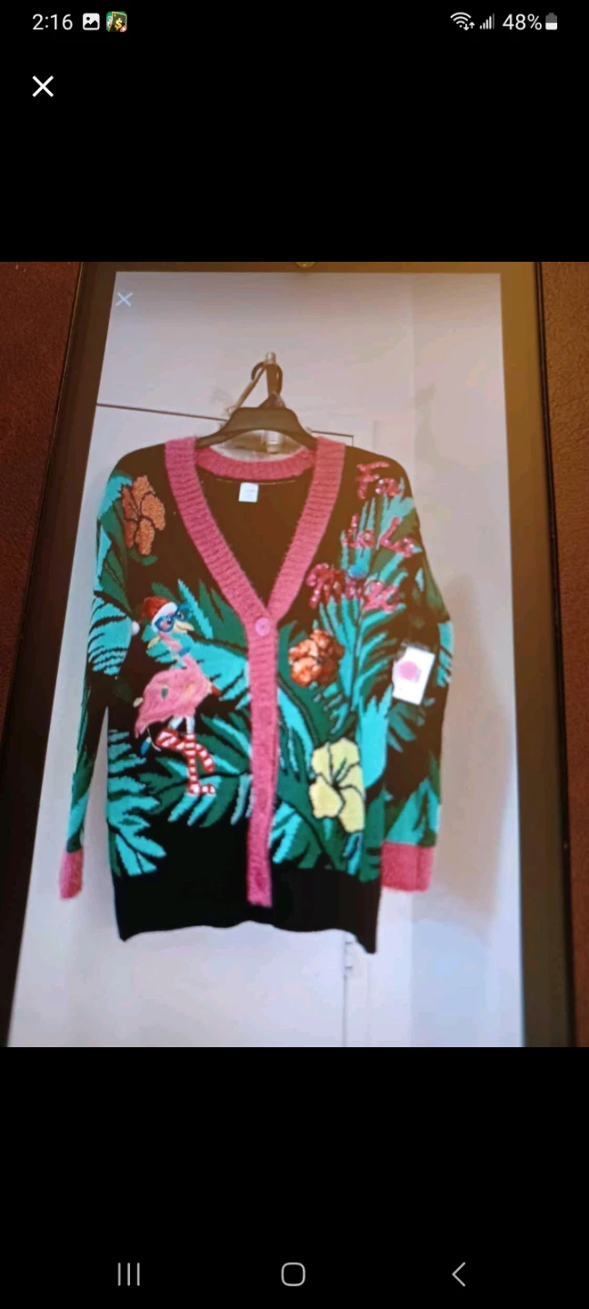 Women's Novelty Flamingo Cardigan