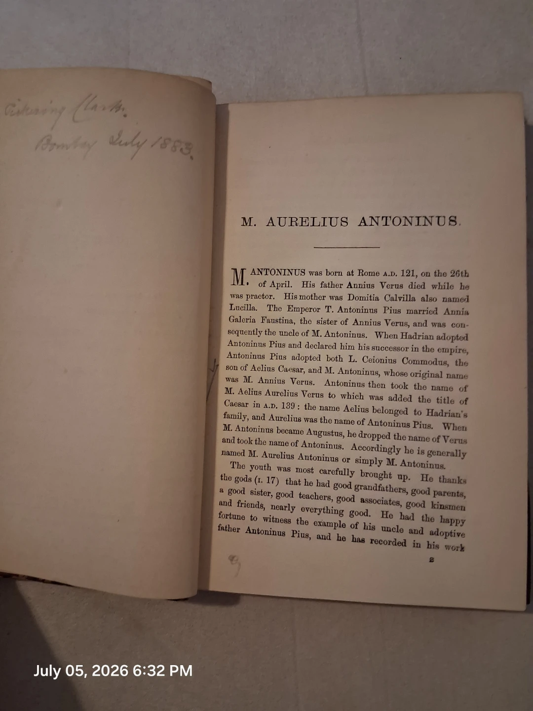 Antique 1870 The Meditations of Marcus Aurelius Antoninus - photo 5