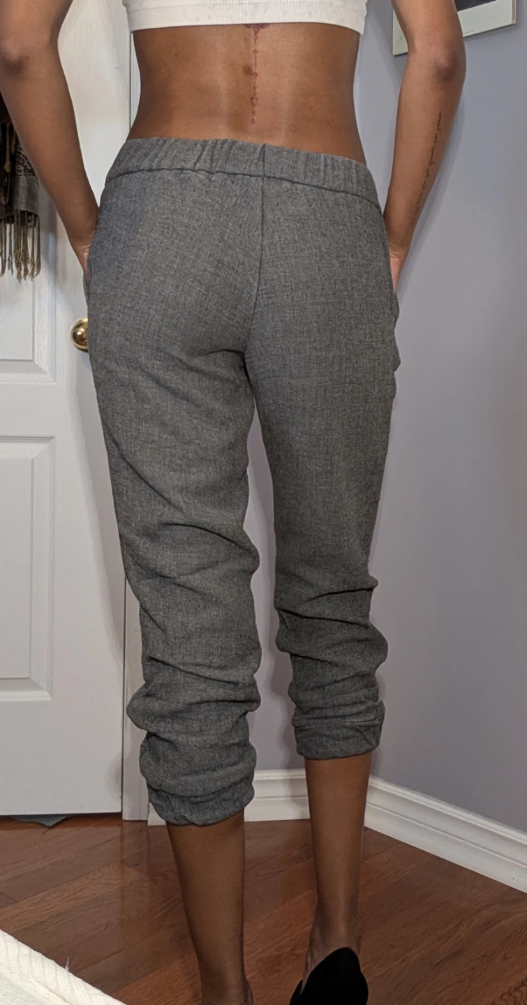 Wilfred Grey Wool Blend Ruched Jogger Pants - photo 3
