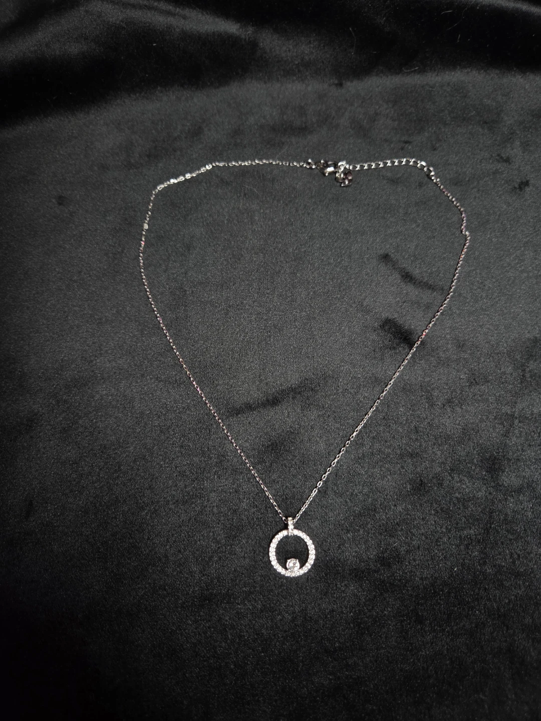 Swarovski Pave Circle Crystal Pendant Necklace NWT $79 - photo 2