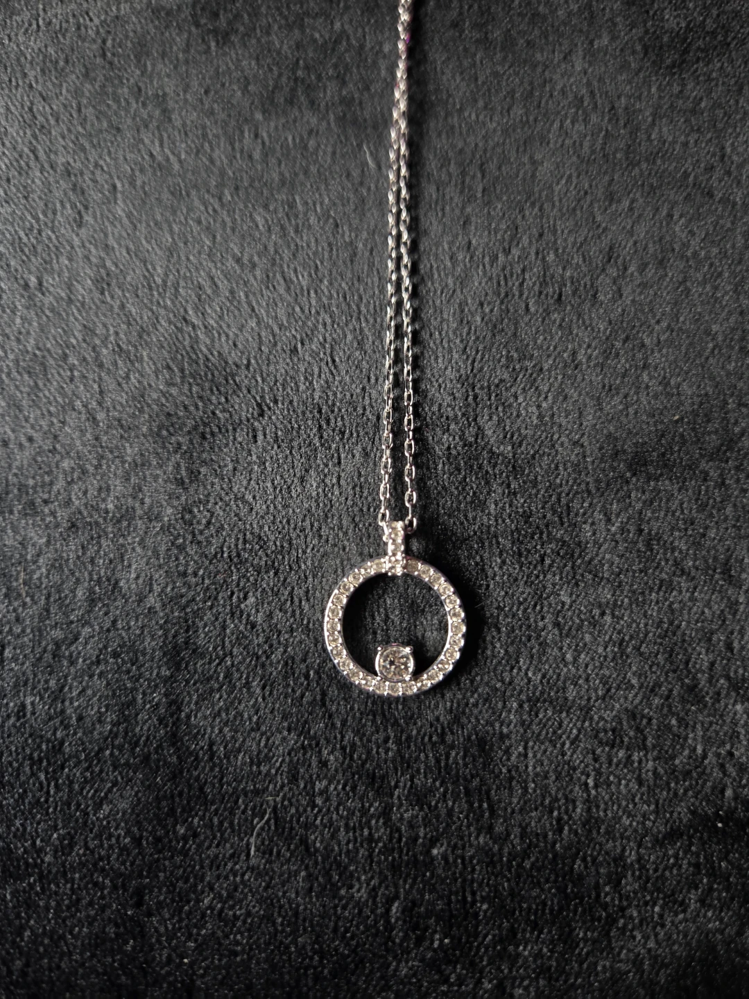 Swarovski Pave Circle Crystal Pendant Necklace NWT $79 - photo 3