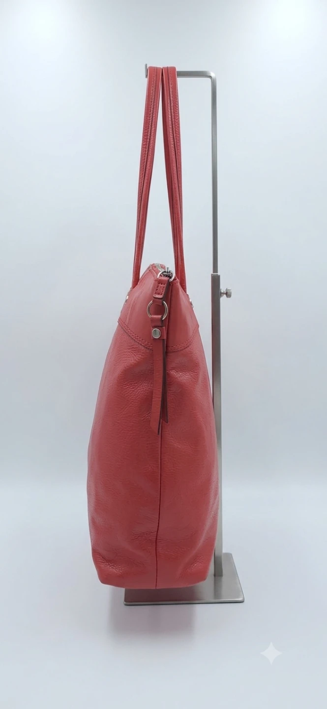 Authentic Coach Laura Logo Tote Bag - Red Leather - photo 3
