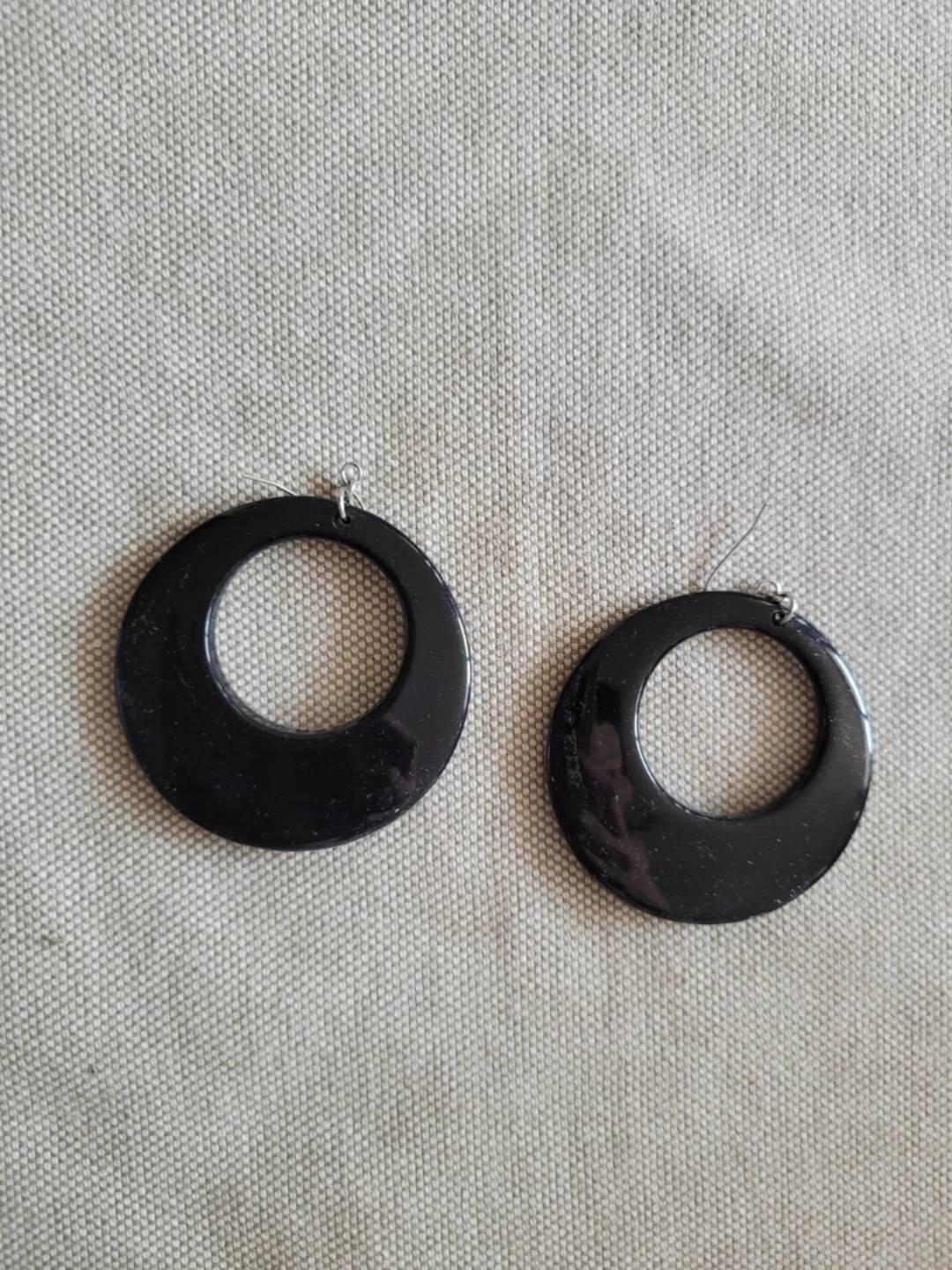 Black Hoop Earrings