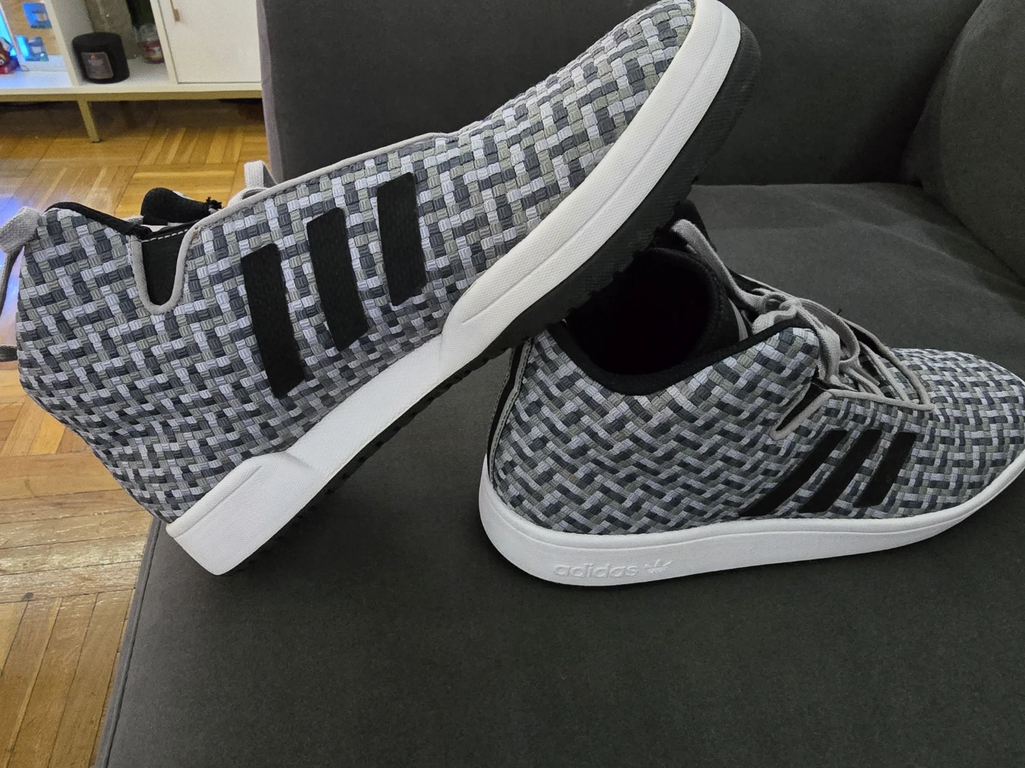 Adidas Men's Shoes Grey Woven Size 10 - photo 2