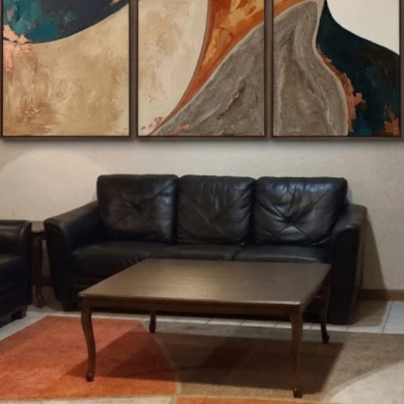 Black Leather Sofa
