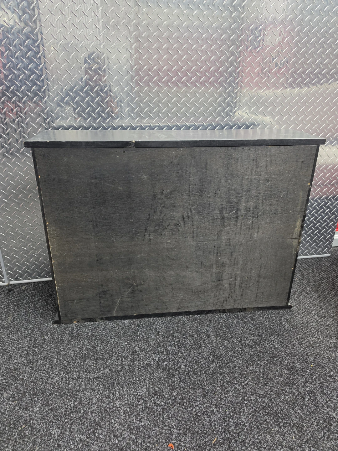 Black Wooden Shelf Unit with 4 Drawers - photo 4