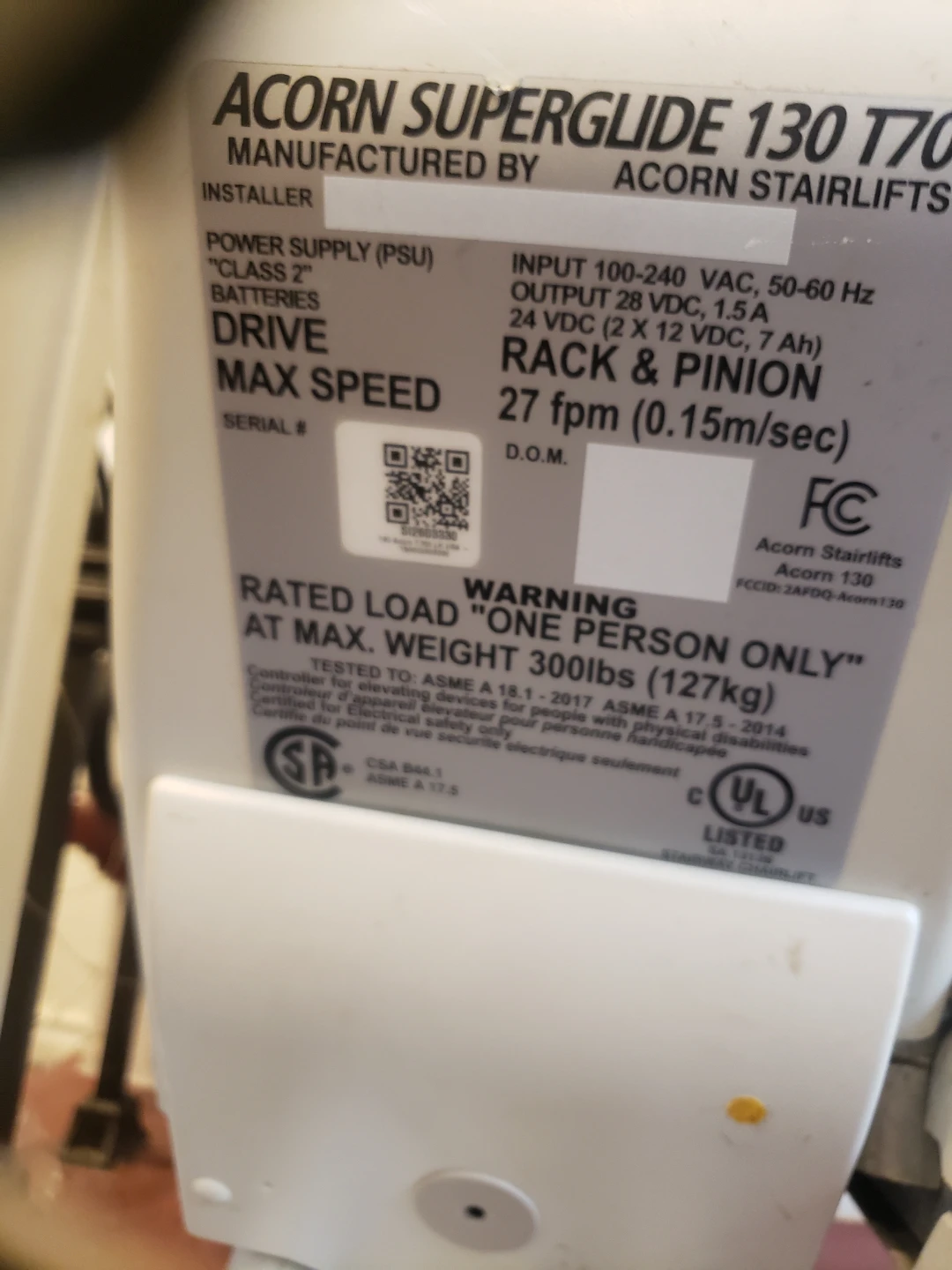Acorn Superglide 130 Stairlift - photo 3