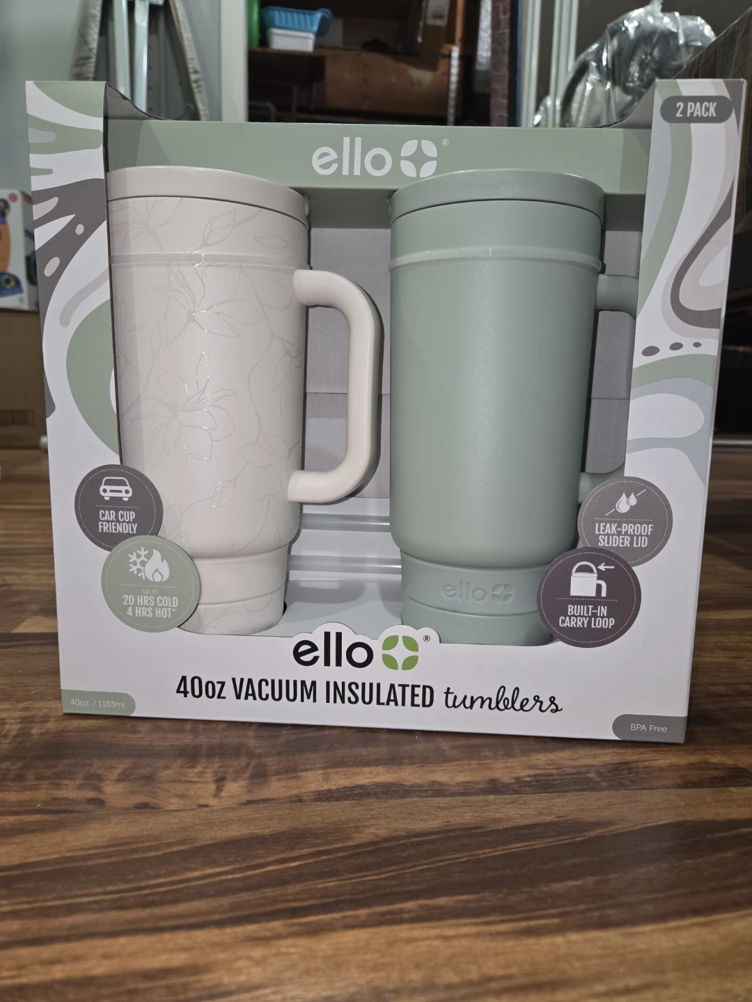 Vaccum insulated stainless steel tumblers 2 pack