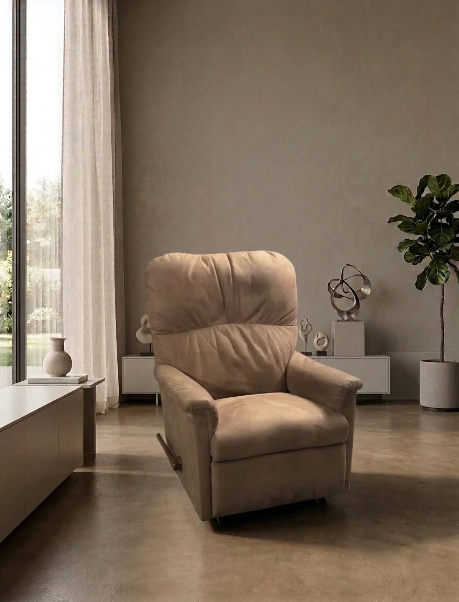 Comfortable Beige Recliner Chair