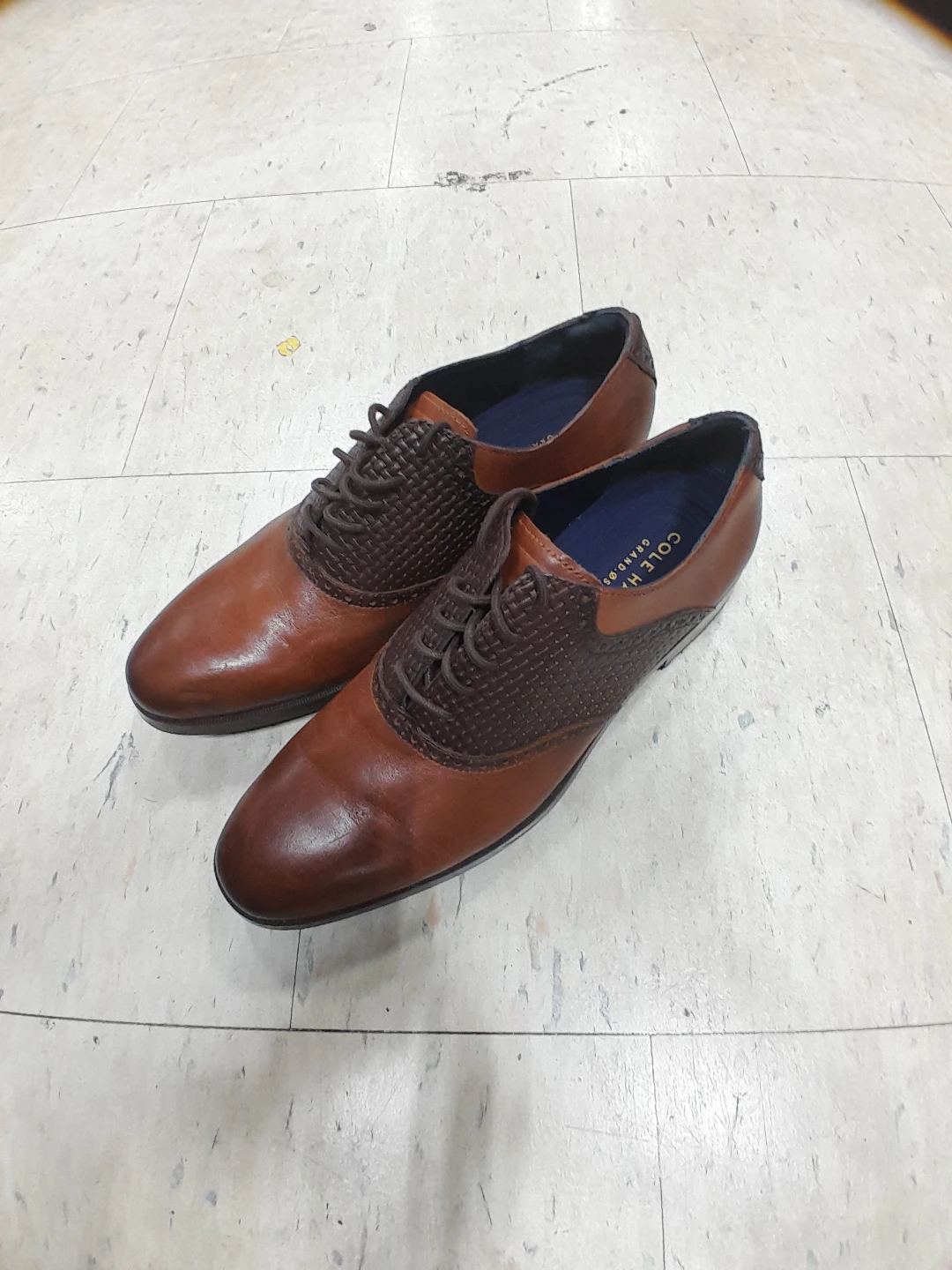 Cole Haan Grand Series Brown Leather Saddle Shoes Men's Size 9.5