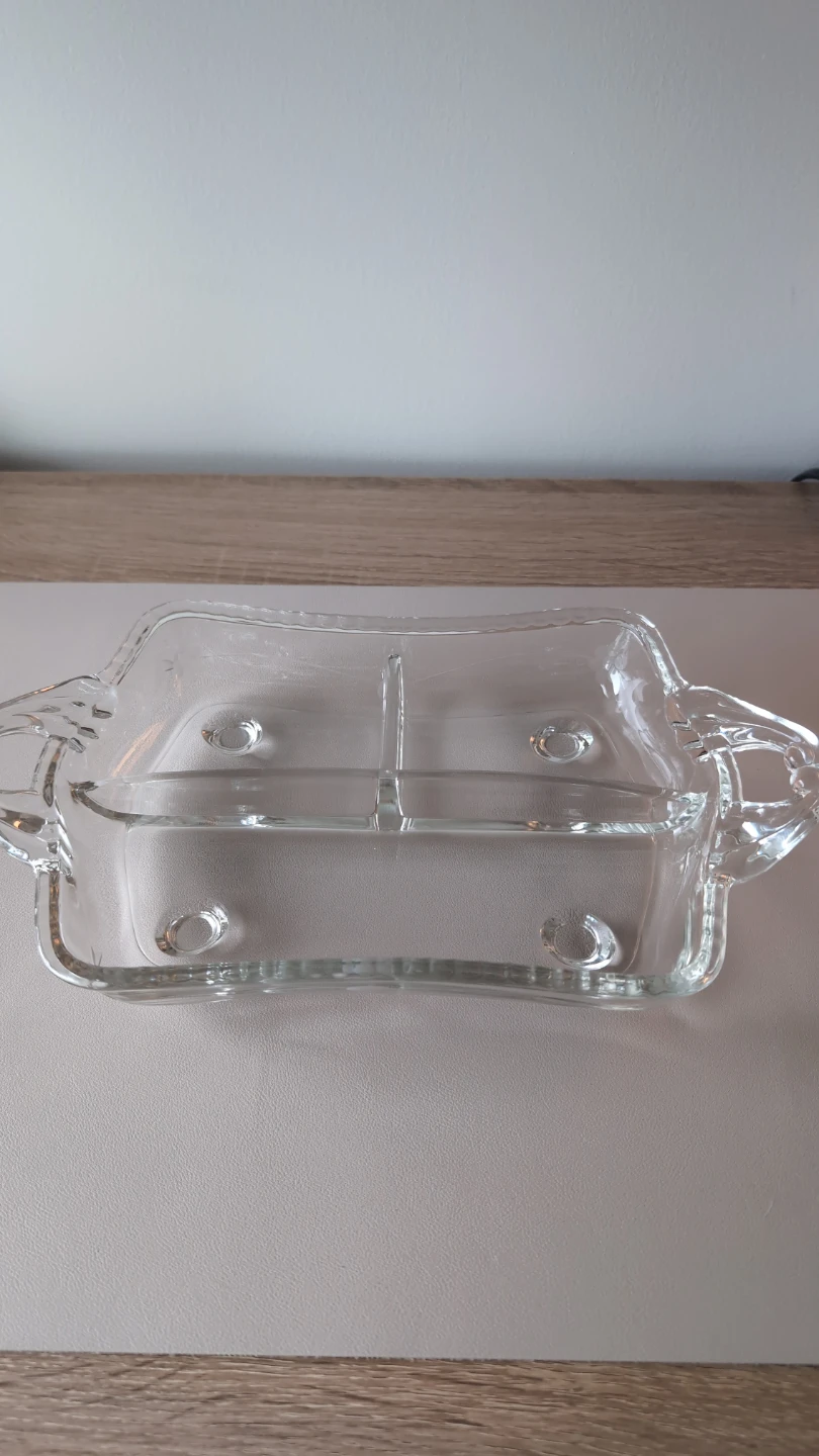 Vintage footed 3 part serving dish with handles - photo 2