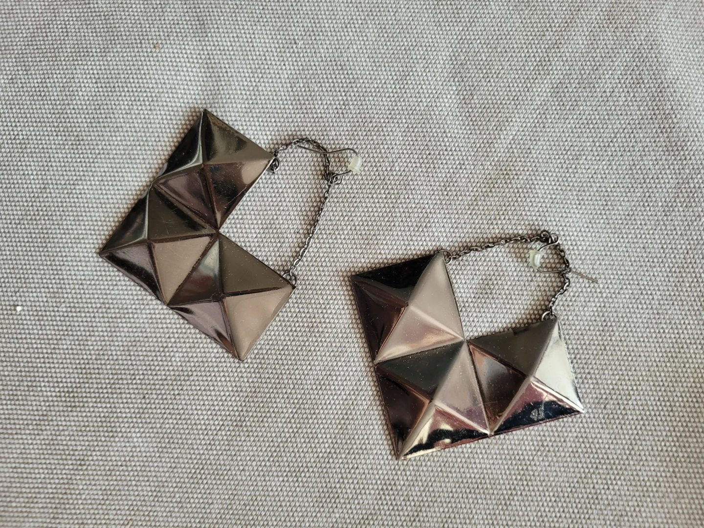 Geometric Studded Hoop Earrings