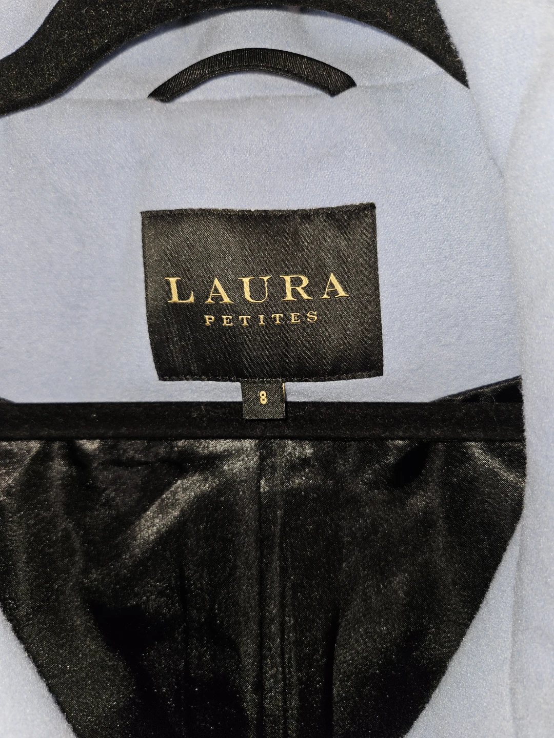 Laura Petites Light Blue Coat Size 8