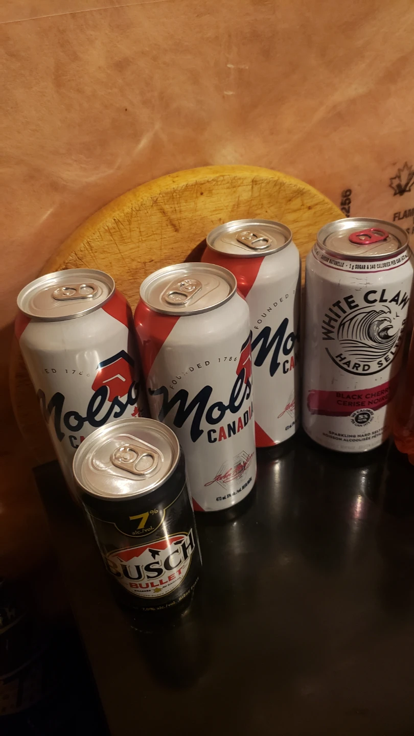 CANS AND 1 BOTTLE