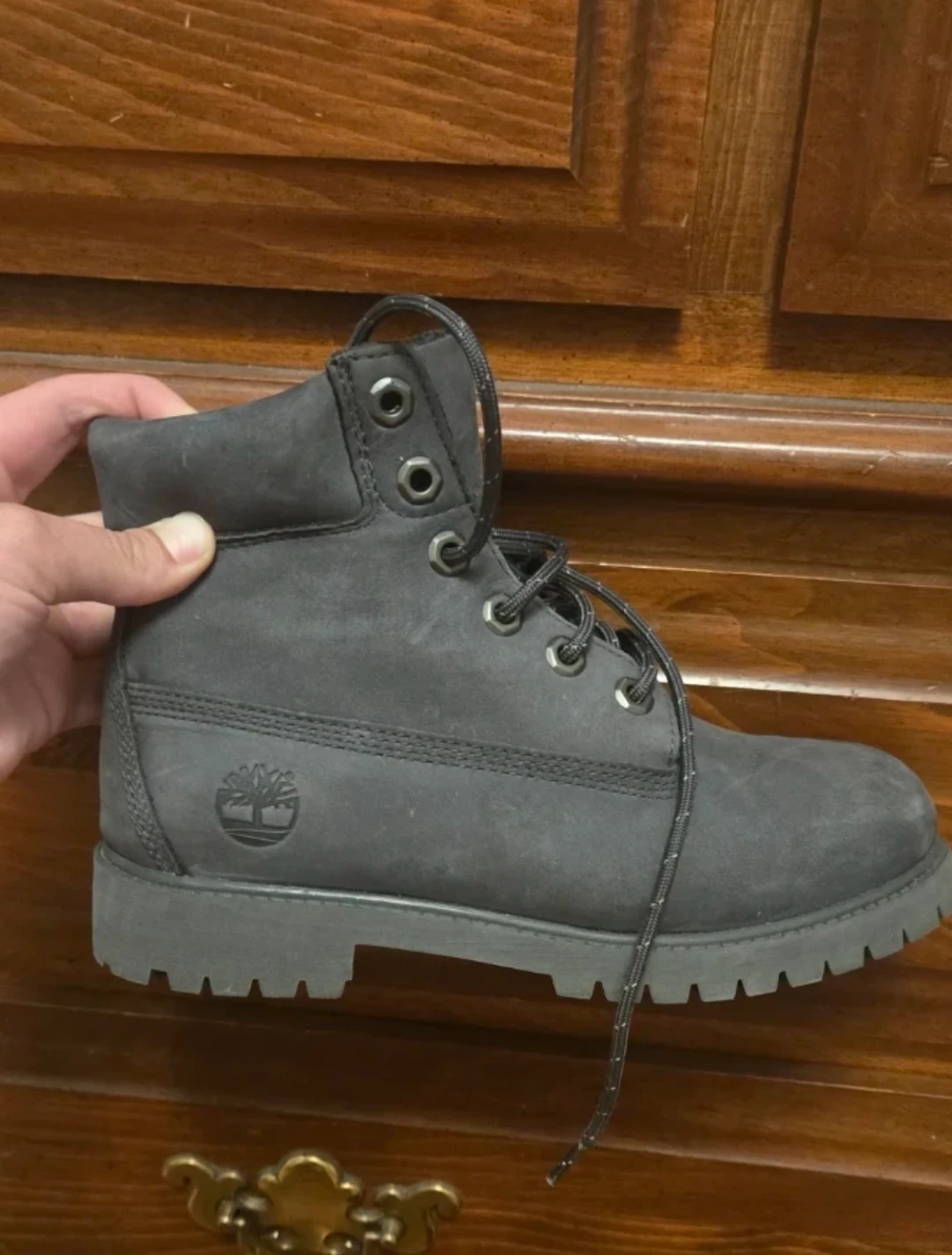 Timberland Grey Boots (Size 4 Youth)